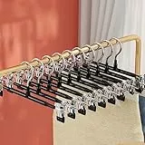 10 Stück Metall Hosenbügel,Kleiderbügel mit rutschfest Clips 30cm,Rostbeständig Rockbügel Hosenbügel Platzsparend für Hosen Shorts Rock Socken Unterwäsche