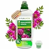 Purgrün® Pfingstrosen-Dünger 1 Liter – Für leuchtende Blüten & kräftiges Wachstum – Blumendünger mit Spurennährstoffen – Verbessert die Bodenqualität mit Guano – Konzentrat für 200 Liter Gießwasser