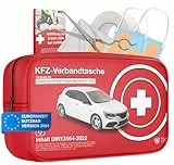 3x Verbandstasche für KFZ inkl. Extra Anleitungsbuch - Verbandskasten Auto nach aktueller Norm 2024 - DIN13164 - Erste Hilfe Set - Sozial verpackt