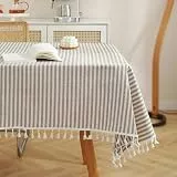 meioro Gestreifte Tischläufer Fringe Tischläufer Einfache und Elegante Heimtextilien für Den Innen- und Außenbereich