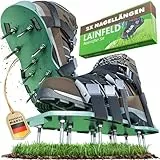 Rasenlüfter mit kurzen + langen Nägeln, Aerifizierer für Rasen mit Metallverschluss, Rasenbelüfter, Nagelschuhe Rasen, Handvertikutierer, Vertikutierer Hand, Vertikutierer Benzin, Rasenlüfter Walze