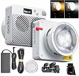 Godox ML100Bi 120W LED Video Licht, 2800K-6500K Bi-Color Video Beleuchtung Kit, 34300Lux CRI97+/TLCI98+, APP Steuerung, Unterstützung USB-C Aufladung,für Filmemachen/Outdoor Fotografie(Standard)