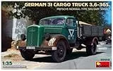 MiniArt 35442 1:35 Dt. 3 to. Cargo Truck Pritschenw. - originalgetreue Nachbildung, Modellbau, Plastik Bausatz, Basteln, Hobby, Kleben, Modellbausatz, Zusammenbauen, unlackiert