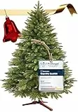 4smile Premium künstlicher Weihnachtsbaum 1 Set GRÜN – Weihnachtsbaum künstlich 180CM mit Holzständer aus 70% PE & 30% PVC - Tannenbaum künstlich, feuerfest, perfekt für Wohnzimmer & Familie