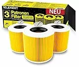 3 Filter für Kärcher Staubsauger [WD3, WD2, WD1, MV3, MV2, A, K, KNT, NT, SE, VC] – ersetzt 6.414-552.0 – 3 Rundfilter + 3 Verschluss-Schrauben für Allergiker gegen Feinstaub & Gerüche