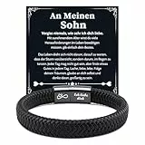 VU100 Geschenk für Sohn An Meinen Sohn Armband Geschenke 18. 13. Geburtstag Junge Armbänder Geburtstag Weihnachten Herren Lederarmband Geschenke von Mama Papa