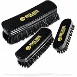 Nuke Guys 3er Set Lederbürsten zur schonenden Auto Innenraum Reinigung | weiche Textilbürste ideal für Autositze, Polster, Alcantara, Leder, Cabrio-Verdecke, Teppiche, Stoffsitze, Couch, Schuhe
