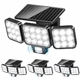 GEARLITE 4 Stück Solarlampen für Außen mit Bewegungsmelder, 3500LM Superhelle LED Solarleuchten für Außen 3 Modi mit 270° Weitwinkelbeleuchtung, IP65 Wasserdicht Solar Wandfluter für Garten Garage Hof