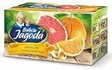 Babcia Jagoda - Zitrusfrüchtetee - 20 Teebeutel - Aromatische Früchtetee Rooibos-Tee Mischung mit Orangenschale, Grapefruitschale - Intensiver Fruchtgeschmack, Koffeinfrei, Vegan, Natürlich, Cay - 40g