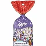 Milka Mini Weihnachtsmänner – Mix aus Alpenmilch, Milchcrème & Noisette in festlicher Einzelpackung – 120g