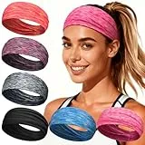Loiluliy Stirnband Damen Sport, 6 Pack Haarband Damen Herren Breit Stirnbänder Dünn, Elastisch Headband Unisex Hair Band Haarschmuck für Sport Laufen Gym Joggen Yoga Workout und Alltagsmode