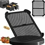 ROMANVIC Ninja Heißluftfritteuse Zubehör,Ninja Airfryer Spritzschutz Zubehör, 2 Stück Spritzschutz für Ninja AF400EU & AF400EUCP & AF451EU Effektiver Fettspritzschutz