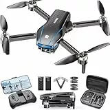 Drohne mit Kamera 4K Professional für Erwachsene Kinder, Bürstenloser Motor Mini Faltbarer RC Quadcopter, Tap Fly, Sprachsteuerung, Gestenfotografie, Spielzeug Geschenk für Anfänger Jungen 8-12