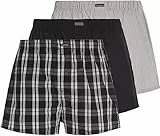 Calvin Klein Herren 3er Pack Boxershorts Lang, Mehrfarbig (Blk/Morgan Plaid /Montague Stripe), S