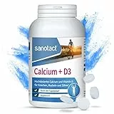 sanotact Calcium + D3 – 300 Tabletten | Hochdosiertes Calcium und Vitamin D für Knochen, Muskeln und Zähne | 264 g