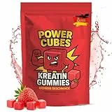 Power Cubes Kreatin Gummies – 4000 mg pro Portion -Hochdosiert, Vegan & Zuckerfrei - Ohne Zusatzstoffe, Gentechnik & Gluten – (30 Portionen