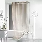 Douceur d'Intérieur, Tenda con occhielli Lissea, in poliestere, Grigio (Taupe), 240 x 140 x 240 cm