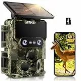 iZEEKER Wildkamera WLAN Duales Objektiv 4K 30fps 60MP, Wildtierkamera mit Sternenlicht Nachtsicht Bewegungsmelder, 120° Erfassungswinkel 0,1s Auslösezeit, Wildcamera mit 32GB SD-Karte und 4 Batterien
