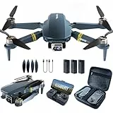 800 Meter Reichweite Drohne mit Kamera 4K – 84 Minuten Flugzeit, WiFi FPV faltbare Quadrocopter, bürstenlosem Motor, Auto-Hover, Auto-Follow (3 Akkus)