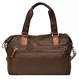 Shalimar Unisex Erwachsene Shalimar Tragetasche/Weekender aus Weichem Vollrindleder Ledertasche, Dunkelbraun, 50x32x13 EU