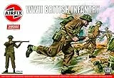 Airfix Modellfiguren-Set – A02718V WWII Britische Infanterie – Zubehör für Modellbausätze, Plastikmodellbausätze, Set enthält 14 unbemalte Figuren – Zubehör für Dioramen
