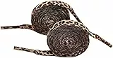 Frundoo 1 Paar Schnürsenkel flache mit Leopardenmuster, Schnürsenkels Leo, Leoparden schnürsenkell für Sportschuhe, Laufschuhe, Turnschuhe & Freizeitschuhe, Schnürbänder Reißfeste Ersatz Schnürsenkel