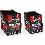 Jack Link's Beef Jerky Original – 12er Pack (12 x 25 g) – Proteinreiches Trockenfleisch vom Rind & Beef Jerky Teriyaki – 12er Pack (12 x 25 g) – Proteinreiches Trockenfleisch vom Rind