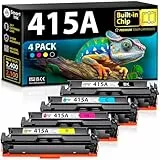 Smart Ink 415A 415 Kompatibel Toner Mit Chip für HP 415A 415 A 415X (Schwarz Cyan Magenta Gelb) als Ersatz für Laserjet Pro MFP M479fdw M479fdn M479fdw M454dw M454dn (W2030A W2031A W2032A W2033A)