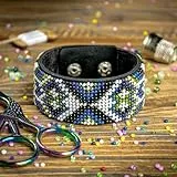 Wizardi Wonderland Crafts FLBB-031 Perlenstickerei-Set auf Kunstleder
