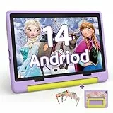 HotLight Android 14 Tablet 10 Zoll Kinder Tablet Octa Core mit OTG Übertragung und Wi-Fi 6G Widevine L1 8GB+64GB+1TB TF Type C Kopfhöreranschluss Gesichtserkennung Lila