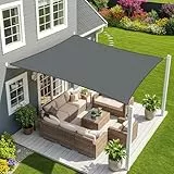 Sunnylaxx 5x5m Sonnensegel Quadrat, Wasserdicht Sonnenschutz Sunsegel Color Anthrazit, 95% UV-Schutz,für Außenbereich,Garten