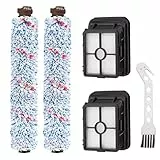Bürstenrolle Filter Zubehör Kompatibel mit 2 Multiflächen-Bürstenrolle, 2 Ersatz Filter, Milti-surface Bürste für Bissell CrossWave 1866 17132 2225N 2582N Nass-/Trockensauger