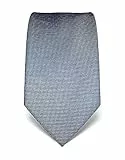 Vincenzo Boretti Herren Krawatte reine Seide strukturiert edel Männer-Design zum Hemd mit Anzug für Business Hochzeit 8 cm schmal/breit graublau
