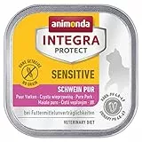 animonda INTEGRA PROTECT Katzenfutter nass Sensitive Schwein Pur (16 x 100g), vom Tierarzt empfohlen bei Futtermittelallergie, mit Veterinären entwickeltes Diätalleinfutter für erwachsene Katzen
