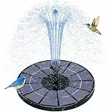 AISITIN Springbrunnen mit 3,5W Solar Panel, Solarbrunnen für Draussen Eingebaute 1500 mAh Batterie, Wasserpumpe Schwimmender Fontäne Pumpe mit 10 Fontänenstile für Garten, Vogel-Bad, Fisch-Behälter