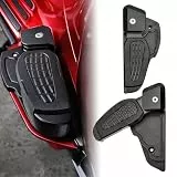 Hinteres Fußrasten-Pedale, Klappbares Motorrad Beifahrer Fußrastenverlängerung, Aluminium Fußstützen mit rutschfester Oberfläche für Vespa Primavera/Sprint 125/150 2017-2024 (Schwarz)