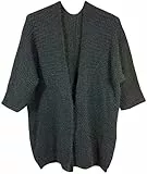 Vexcon Damen Strickjacke, Grobstrick Cardigan, vorne offen, Made IN Italy