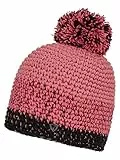 Ziener Unisex Intercontinental Bommel M tze geh kelt Fleece Futter dreifarbig, pink vanilla, Einheitsgröße EU