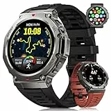 LIGE Smartwatch Herren GPS｜Legierungsgehäuse｜5ATM Wasserdicht ｜Sportuhr Herren mit 70+ Sport Mode｜Fitnessuhr mit 24H Gesundheitsüberwachung｜Amoled Display｜20 Tage Akku｜für Android iOS