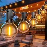 LED Lichterkette Außen Strom, 15M 25+1 G40 Glühbirne Lichterkette Birnen Wasserdichte, 24V Innen Outdoor Lichterketten für Garten, Party, Terrasse, Hochzeiten, Zimmer