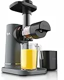 Ninja Kaltpress-Entsafter mit 700-ml-Krug und 1,1-l Fruchtfleischbehälter, für frische Säfte und Getränke, kompakt, spülmaschinenfest und abnehmbare Teile, Grau JC151UK
