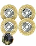 Fugenbürste Set, 4 Stück Drahtbürste für Gloria Multibrush und Weedbrush, Ø 11,5 cm, Garten Weed Brush Zubehör für Bodenreinigung, Moos, Schmutz- und Unkraut in Fugen (4)