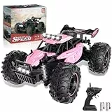 Carox Ferngesteuertes Auto für Mädchen ab 6 | Pinkes RC Auto mit 2 Akkus & Ladegerät | 25 km/h, 2.4 GHz, Geländewagen Mädchen | Geburtstagsgeschenk für Kinder