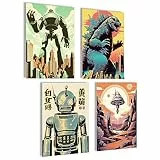 mojoliving Anime Poster Set für Manga Wall | Bilder Set für Wand Collage | Coole Geschenke | Aesthetic Poster