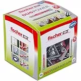 fischer DuoPower 6 x 50 S PH, Universaldübel mit Panheadschraube, 2-Komponenten-Dübel, Kunststoffdübel zur Befestigung in Beton, Ziegeln, Stein, Gipskarton uvm., 50 Dübel + 50 Schrauben