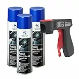 AUPROTEC Pistolengriff + Normfest Unterbodenschutz überlackierbar Bottom Guard Recoat Spray 3x 500ml