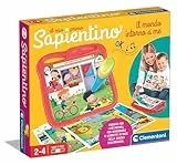Clementoni Il mio prima Sapientino-Elektronisches Lernspiel für Kinder 2 Jahre, Aktivitäten mit Lernkarten und interaktivem Stift, Neue Wörter, mit Batterien, Made in Italy, 16476, Mehrfarbig