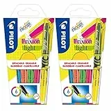 Pilot 4136S6 Textmarker FriXion Light, 12 Stück, pink/gelb/grün/blau/violett/orange (12 Stück, Mehrfarbig)