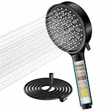 Cobbe Filter Duschkopf mit Schlauch, Hochdruck Handbrause mit 20-stufiger Filtration, Duschkopf Wassersparend mit 6 Strahlarten, Regendusche Druckerhöhend Sparduschkopf für Hartes Wasser