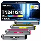 ECHALLENGE TN241 TN245 Toner für Brother 241 245 TN241/245 Kompatibel DCP-9022CDW MFC-9332CDW MFC-9142CDN HL-3142CW HL-3140CW HL-3152CDW HL-3172CDW DCP-9017CDW MFC-9130CW (4er-Pack)